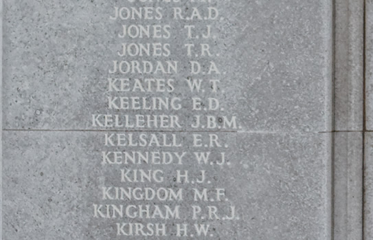 close up of panel 275 showing kelleher
