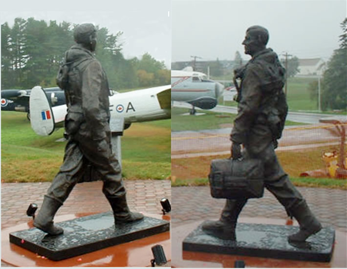 bronze airmans statue