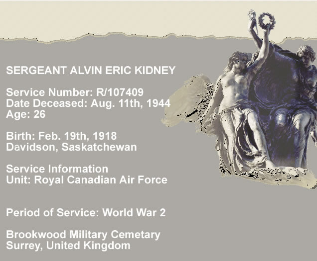 last post Alvin Eric Kidney RCAF ww2