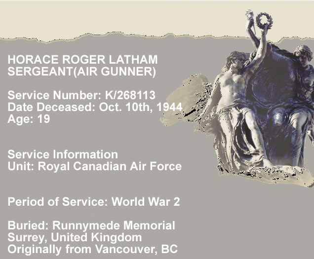 Last Post H. R. Latham RCAF ww2