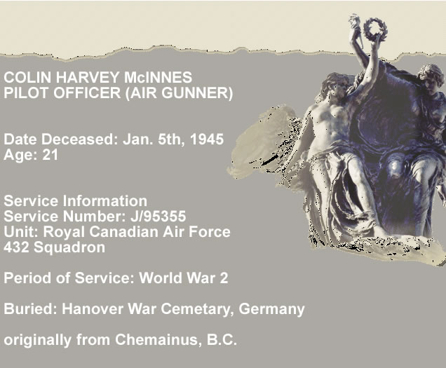 Last Post Colin Harvey Mcinnes RCAF ww2