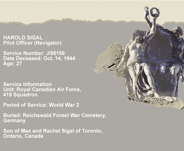Last Post Harold Sigal RCAF